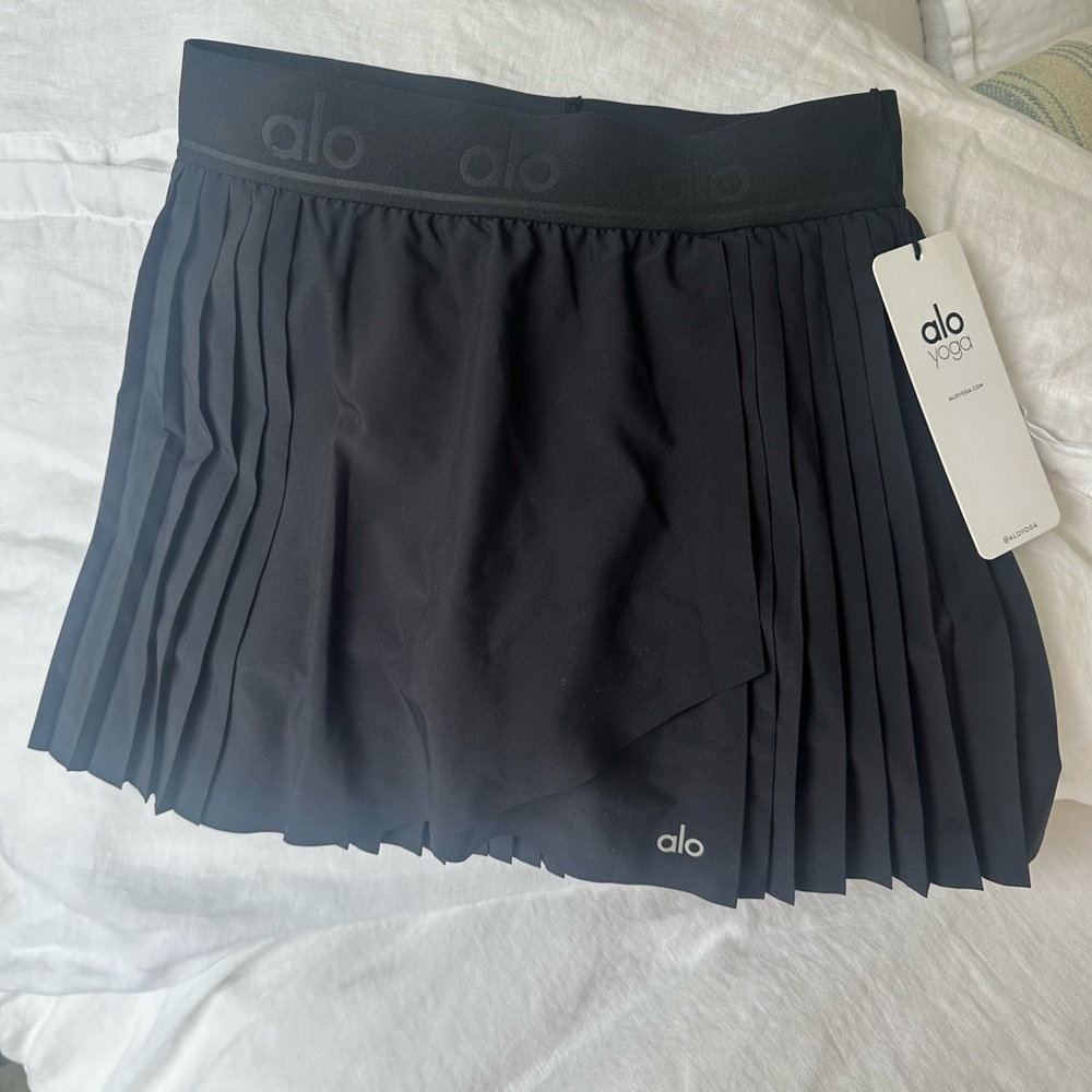 ALO Yoga Black Aces Tennis Skirt